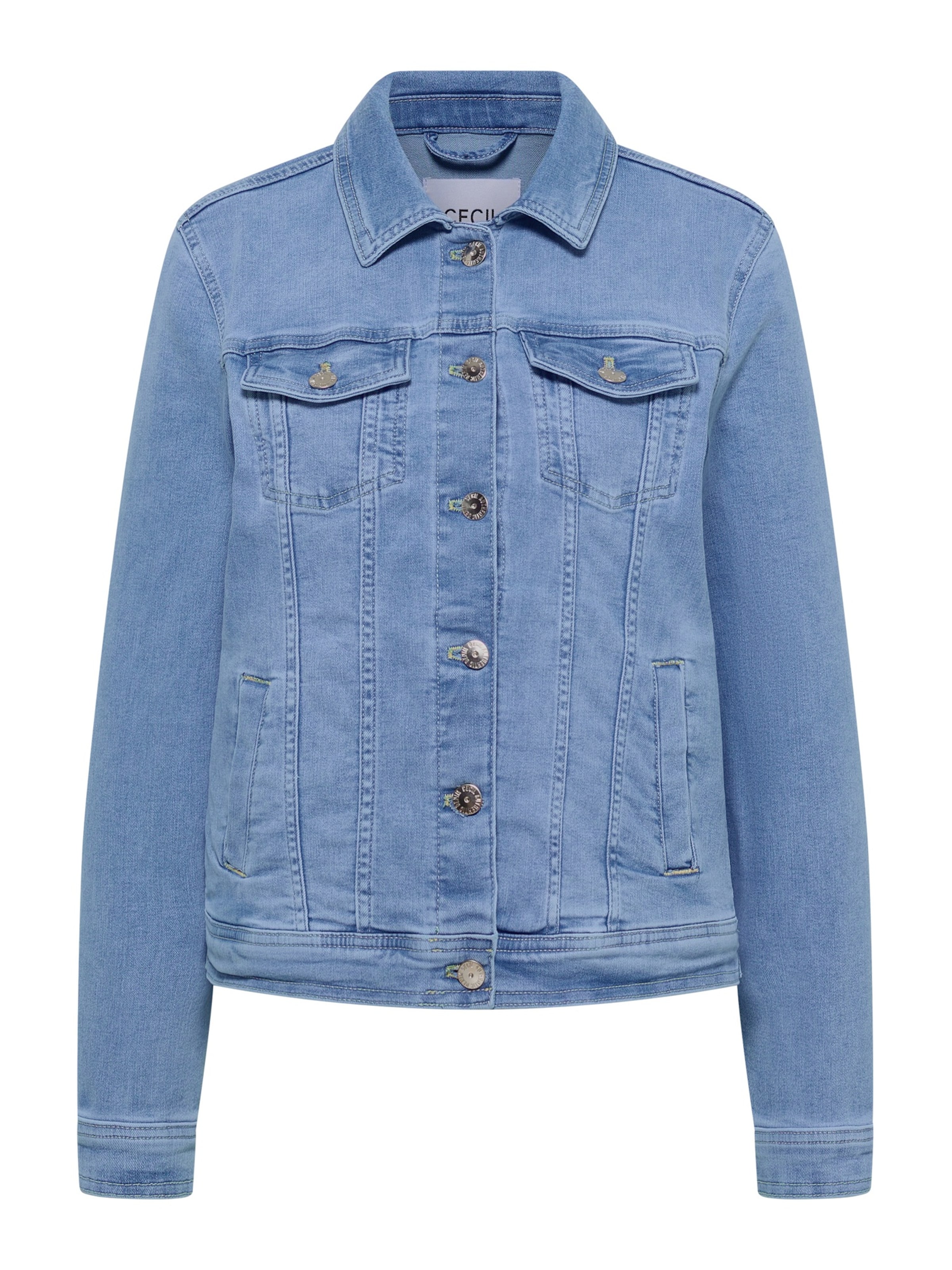 CECIL Prechodná bunda - Modrá: predná strana