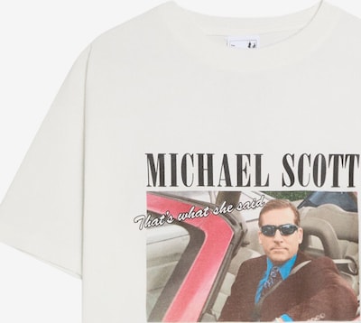 Bershka Paita 'SCOTT THE OFFI' koossa XS värissä ruskea / vaaleanpunainen / musta / offwhite, Tuotenäkymä