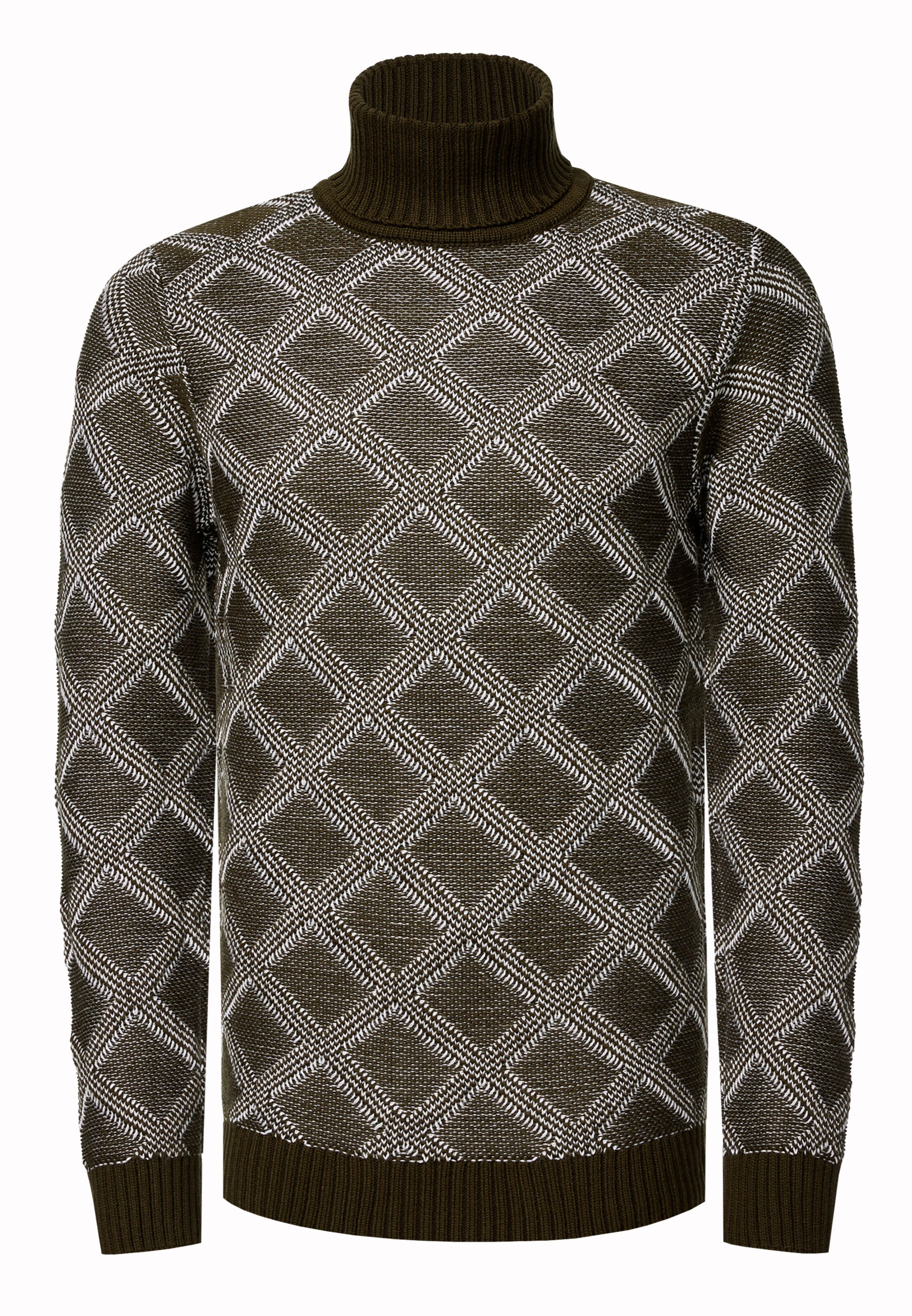 Rusty Neal Rollkragenpullover in Braun: Vorderseite