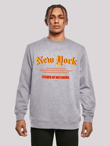 Sweat-shirt 'New York COTW' F4NT4STIC en gris : devant
