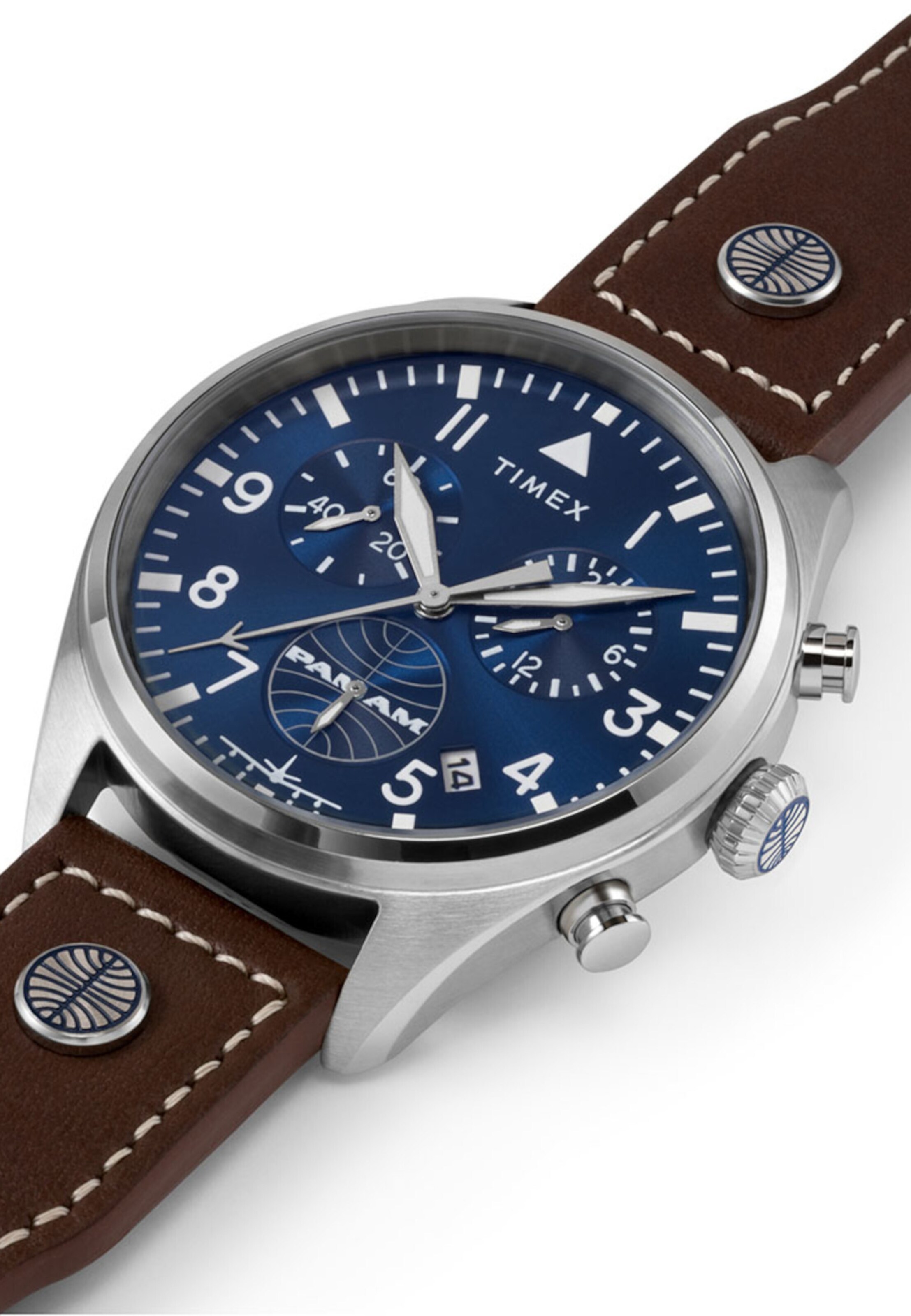 TIMEX Analoog horloge 'Pan Am' in Bruin