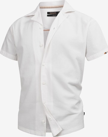 Chemise ' INRycroft ' INDICODE JEANS en blanc : devant