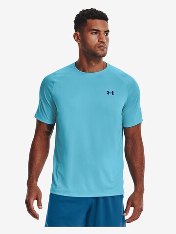 UNDER ARMOUR Regular Fit Funktionsshirt 'Tech 2.0' in Blau: predná strana