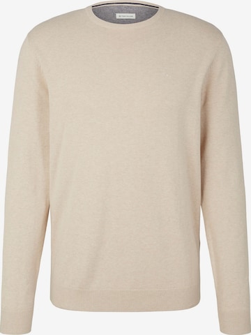 Coupe regular Pull-over TOM TAILOR en beige : devant