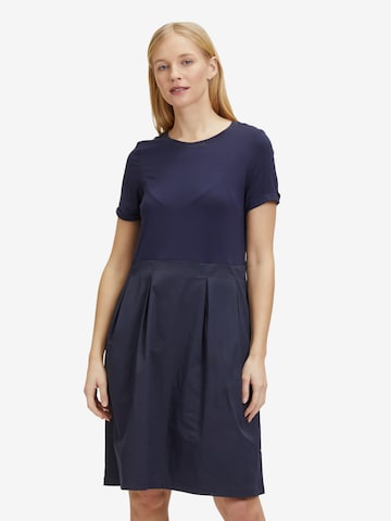 Vera Mont Sommerkleid mit Kellerfalten in Blau: predná strana