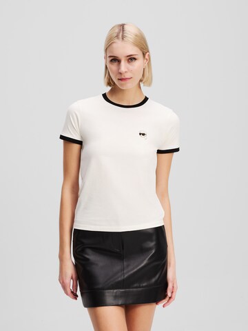 Karl Lagerfeld Shirt 'Ikon' in Beige: voorkant