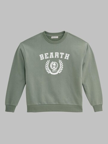 BEARTH Sweatshirt 'College-Print Bio-Baumwoll-Mix' in Green