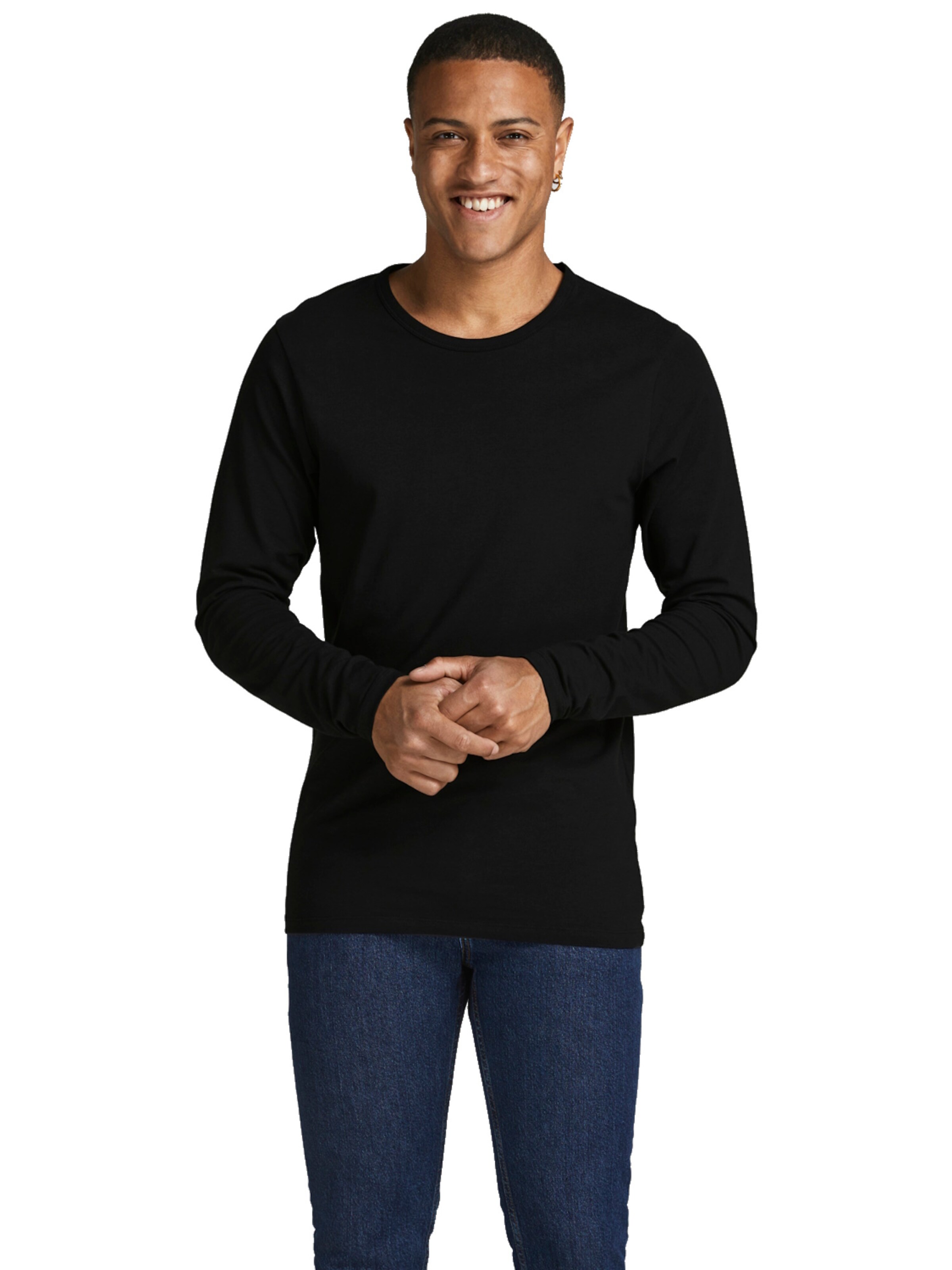 JACK & JONES Majica | črna barva: sprednja stran