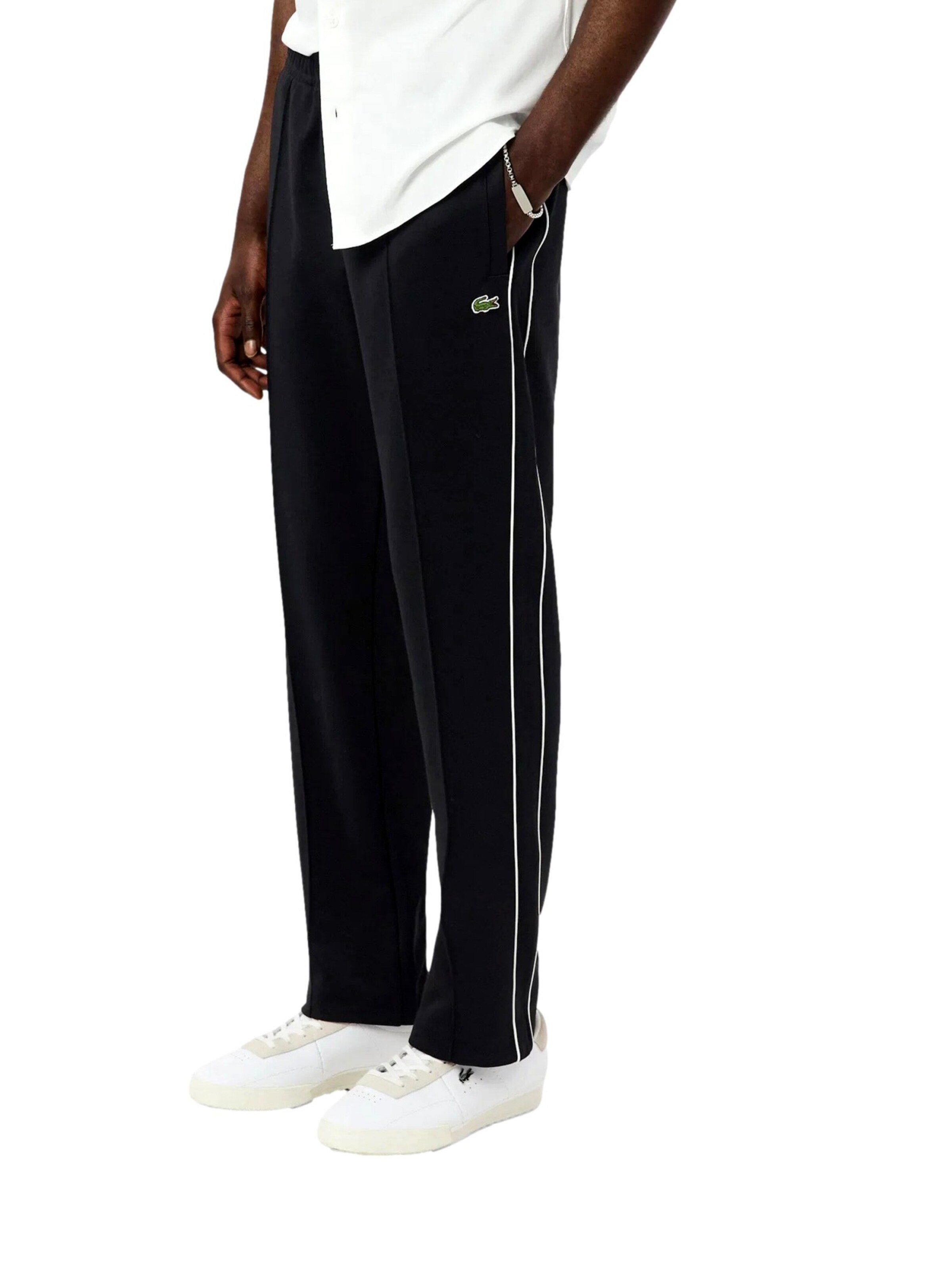 Regular Pantalon de sport LACOSTE en noir
