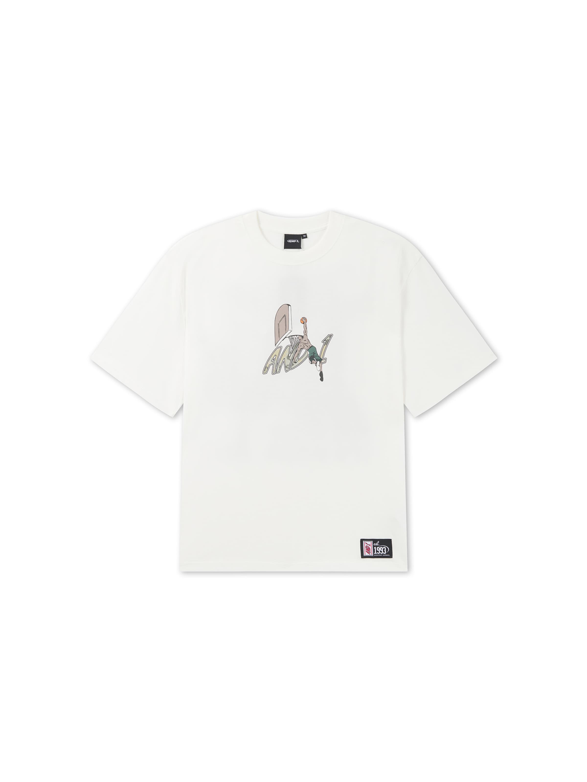 T-Shirt AND1 en blanc : devant