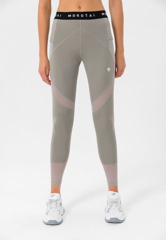 MOROTAI - Skinny Pantalón deportivo 'Naka' en gris: frente
