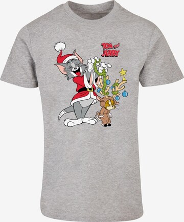 ABSOLUTE CULT T-Shirt 'Tom And Jerry - Reindeer' in Grau: predná strana