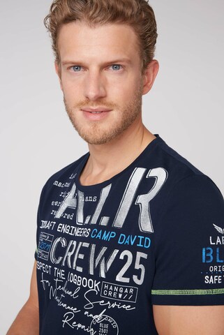 T-Shirt CAMP DAVID en bleu