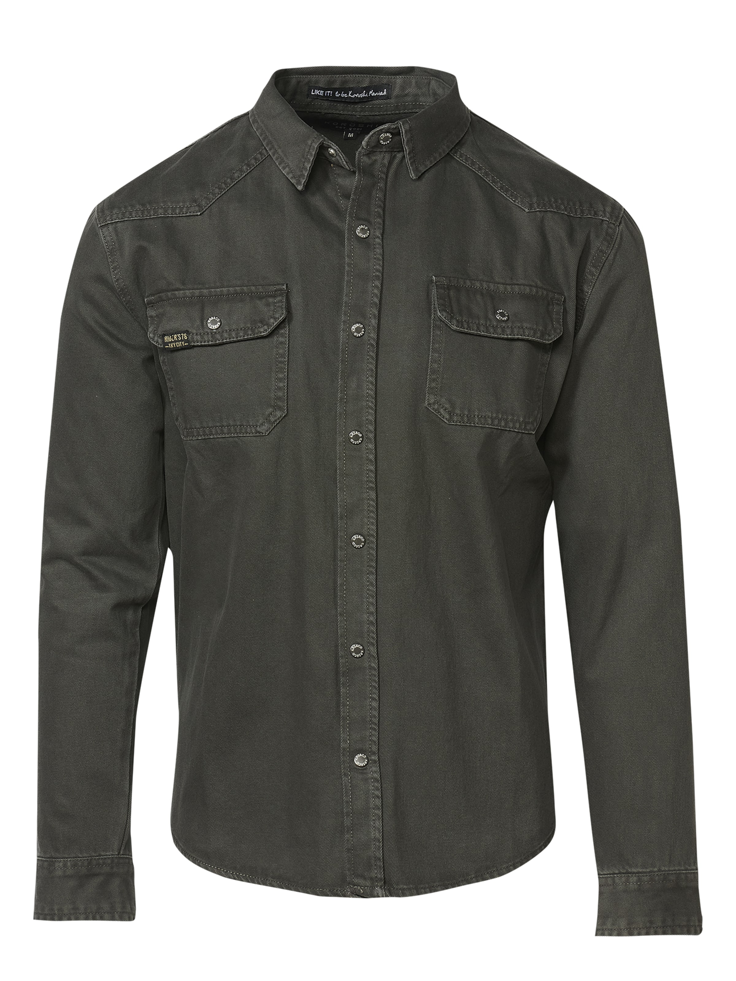 Cămașă de la KOROSHI pe verde: față