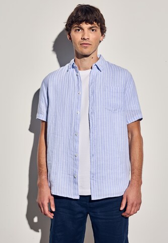 Street One MEN Regular fit Button Up Shirt in Blue: front