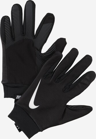 NIKE Athletic Gloves in Black: front