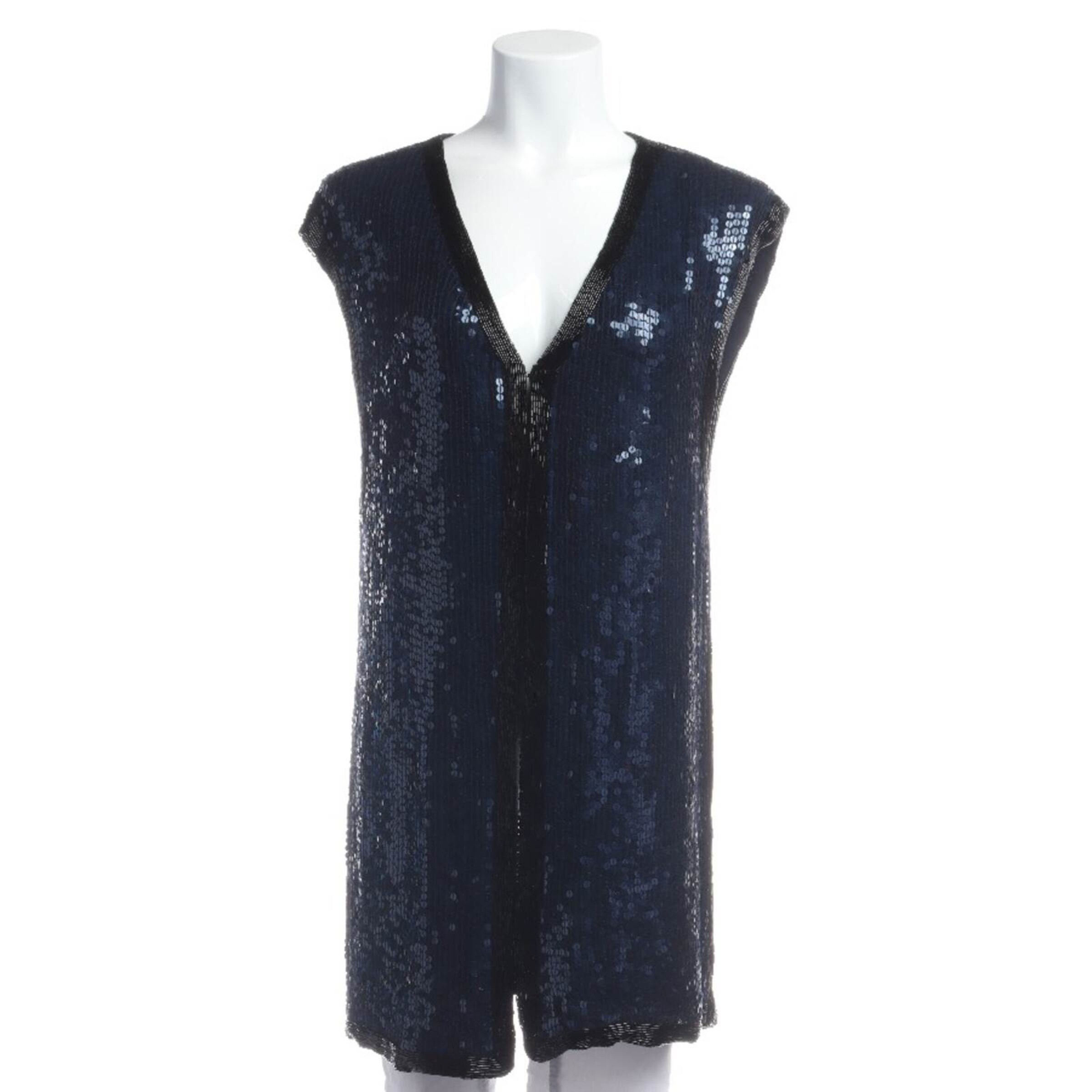 GANNI Vest in S in Blue: front