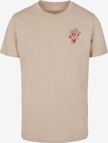 T-Shirt 'Negroni Please' Mister Tee en beige : devant