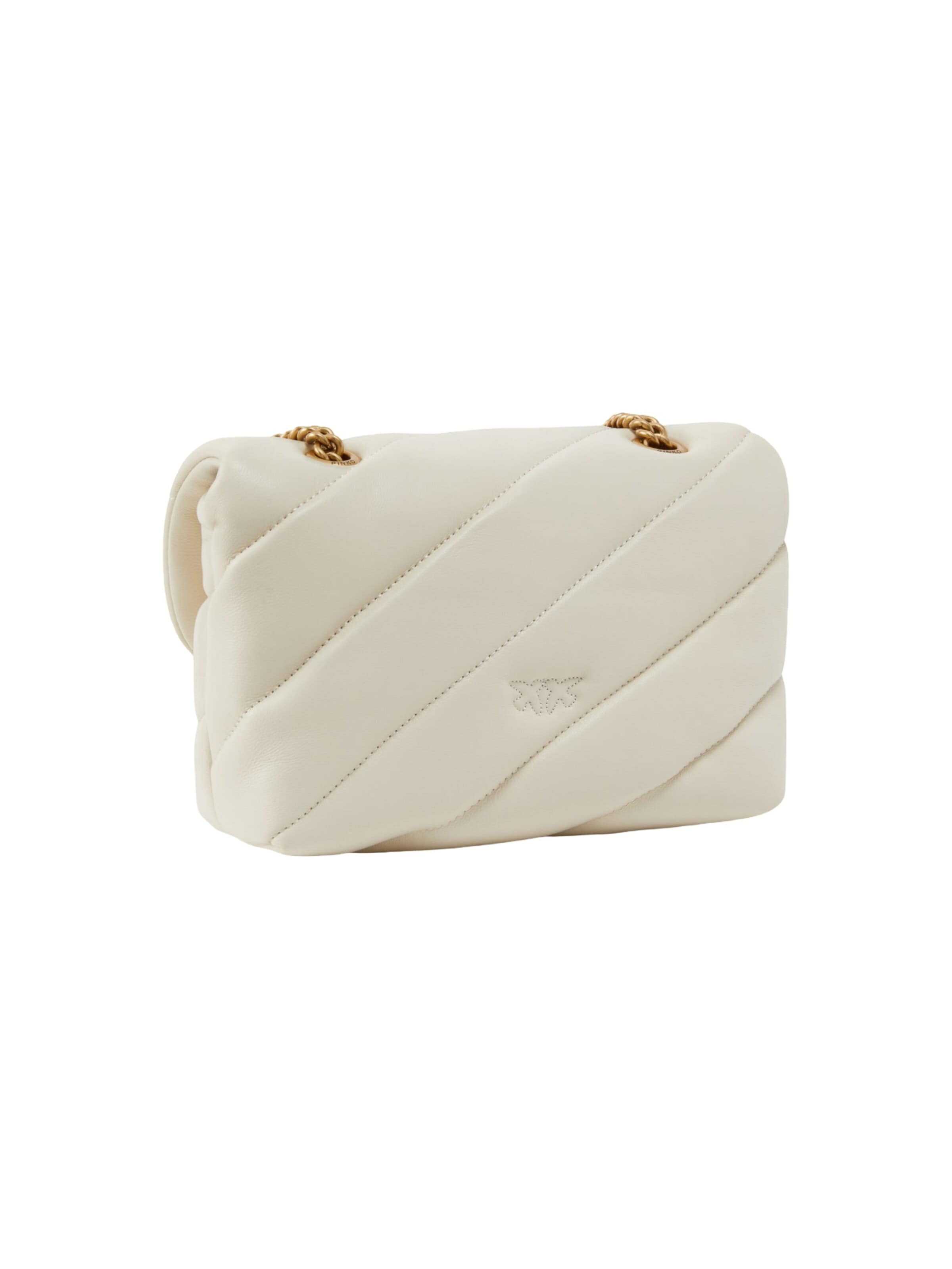 Borsa a spalla 'LOVE PUFF BABY CL SHEEP NAPPA 100040 A0F2' di PINKO in bianco