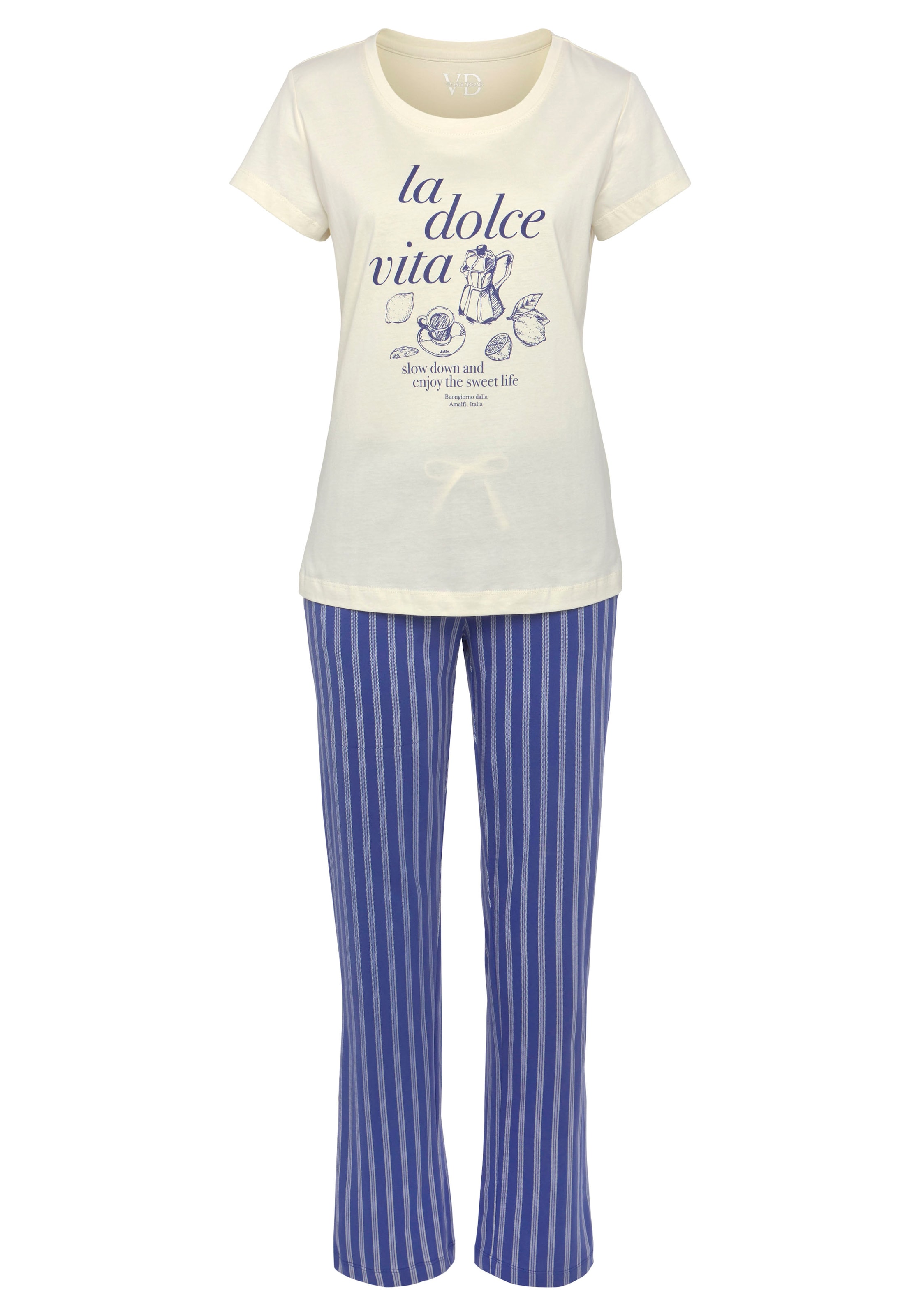 Pigiama 'Dreams' di VIVANCE in bianco: frontale