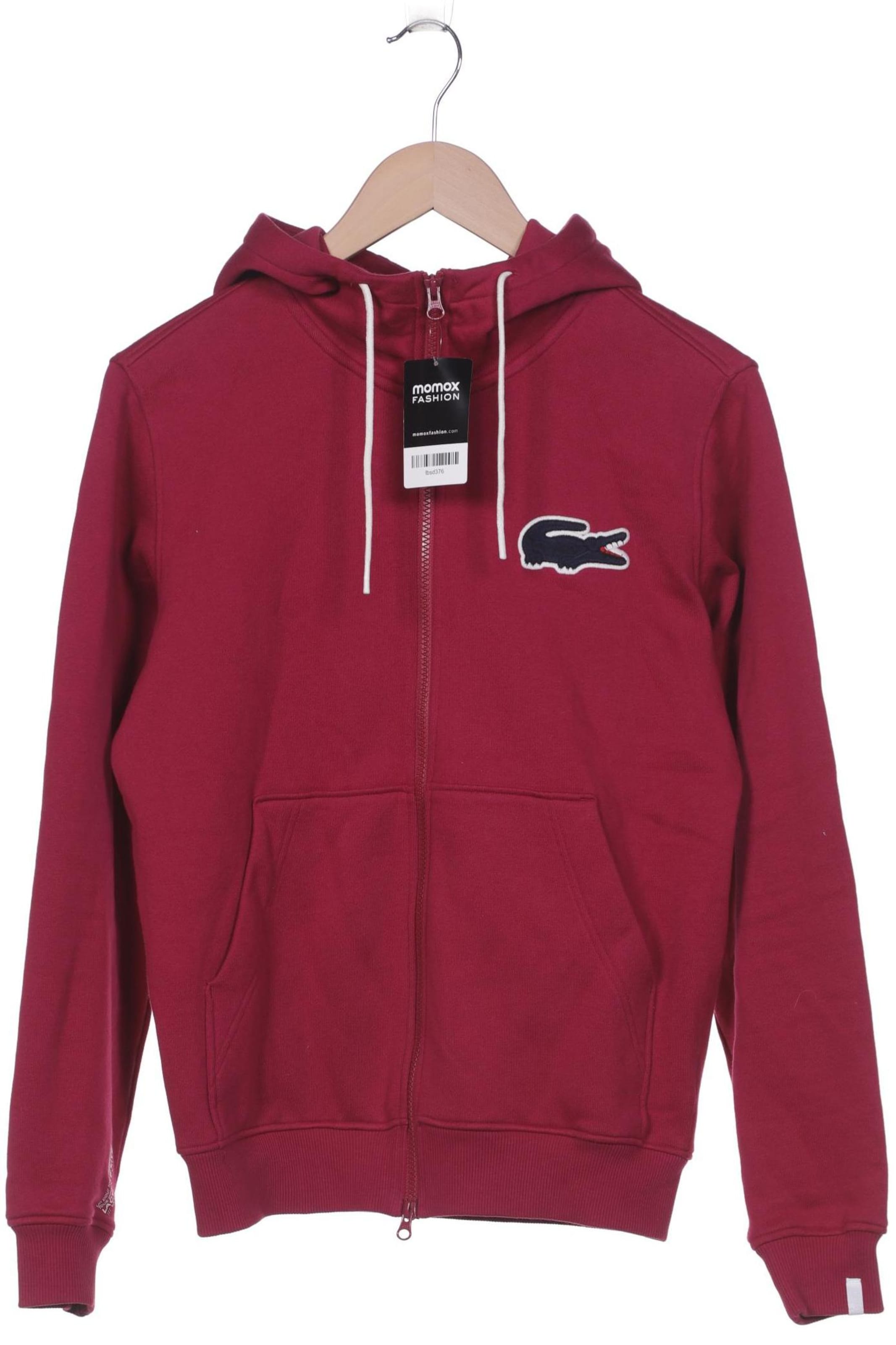 Lacoste LIVE Sweatshirt & Zip-Up Hoodie in S in Pink: front
