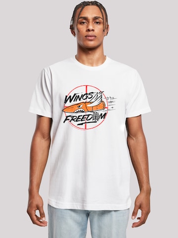 T-Shirt 'Sniper Elite 3 Wings Of Freedom Achievement' F4NT4STIC en blanc : devant