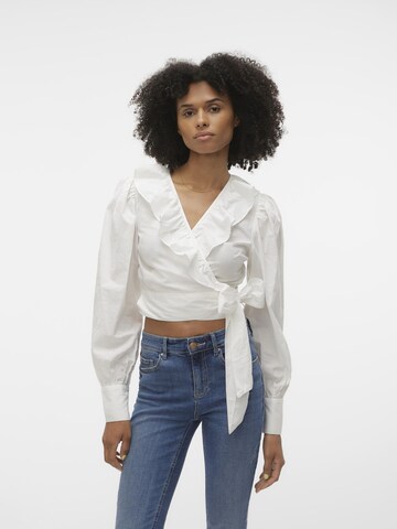 VERO MODA Blouse 'NOAJANE' in Wit: voorkant