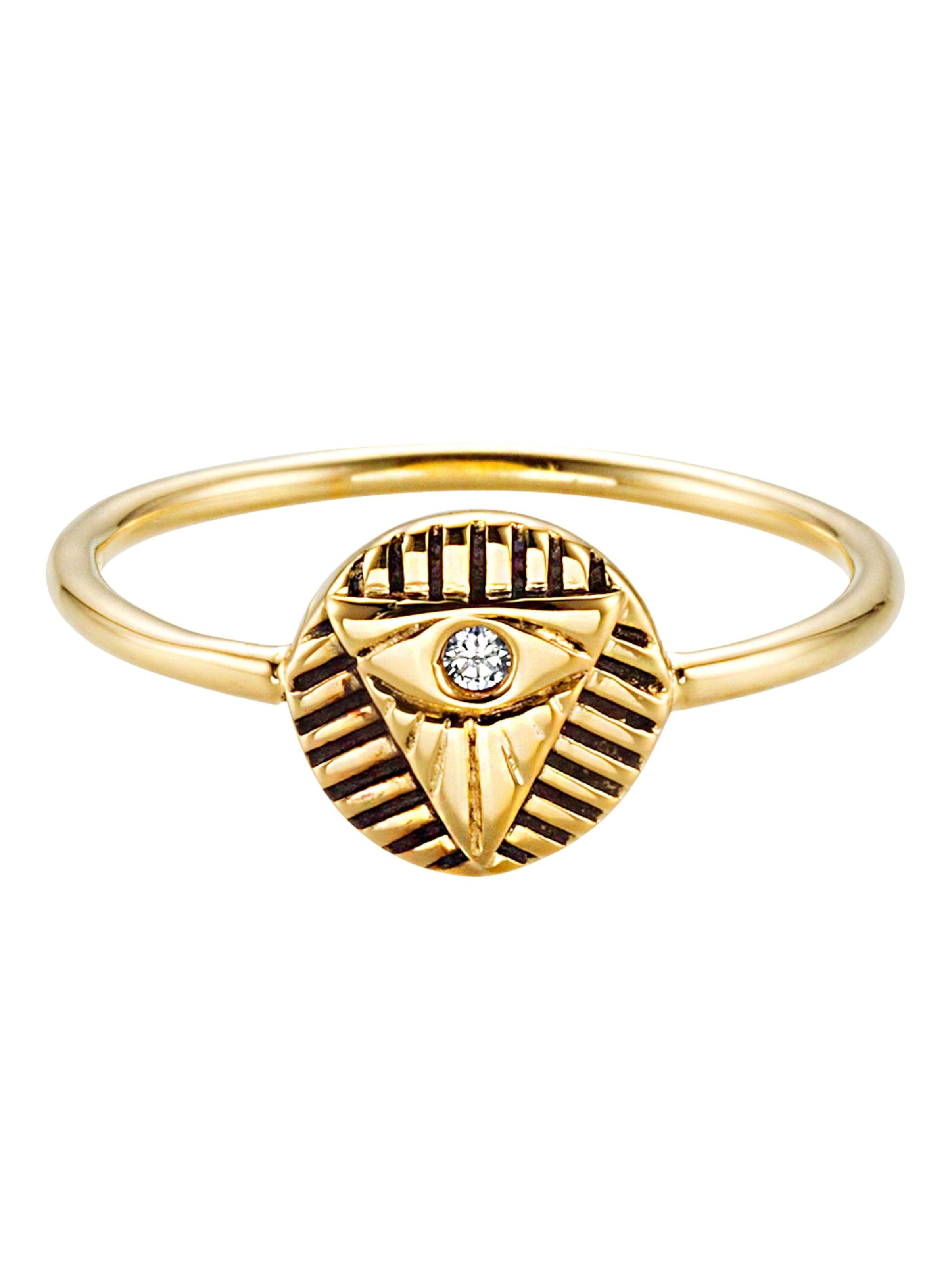 caï Ring in Gelb: Vorderseite