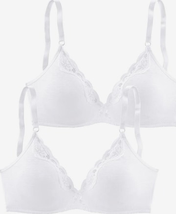 Soutien-gorge PETITE FLEUR en blanc : devant