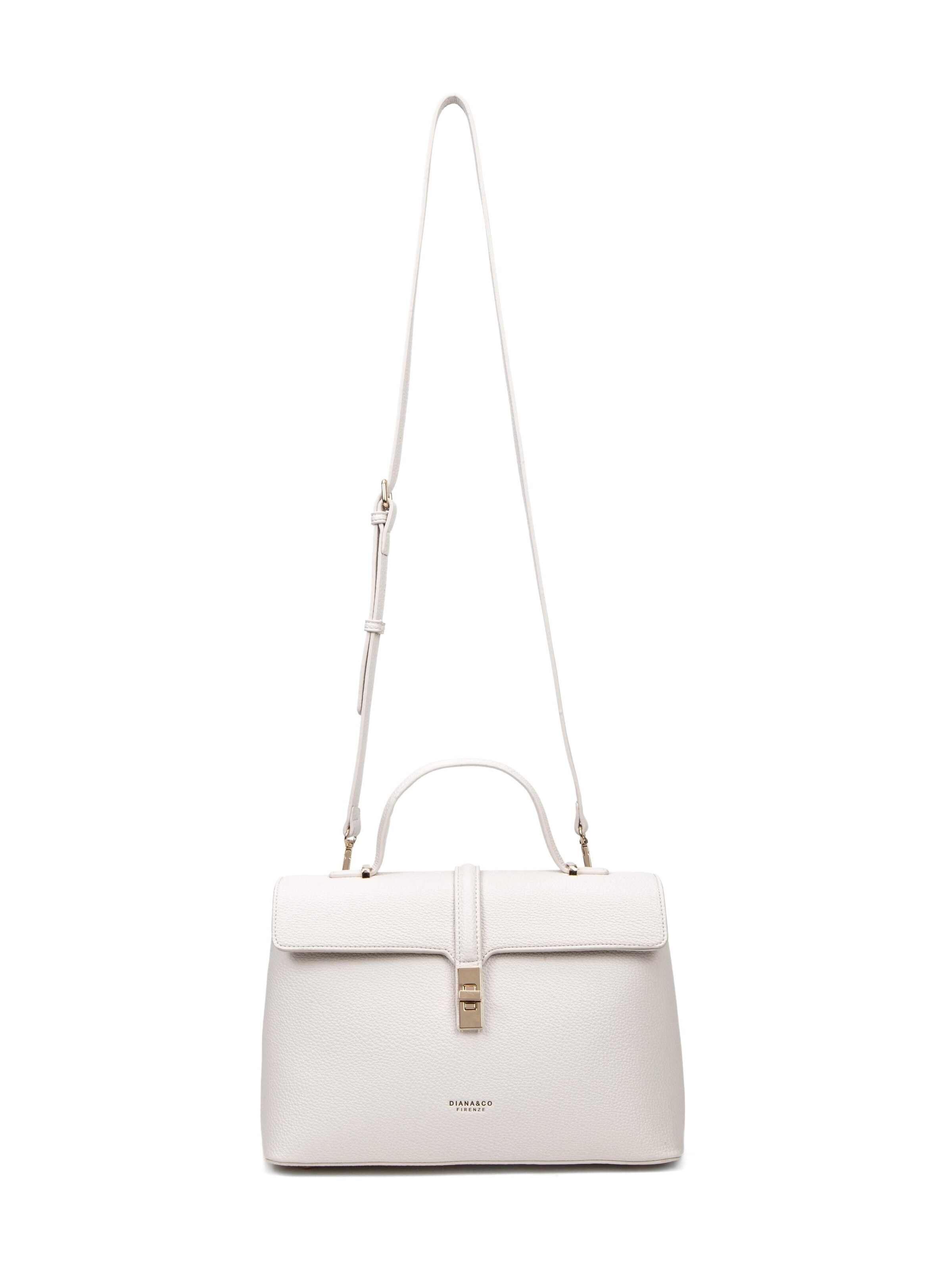 Borsa a mano 'Borsa a Mano Donna Pelle Vegana PU con Girello e Tracolla Rimovibile' di Diana&Co. in beige