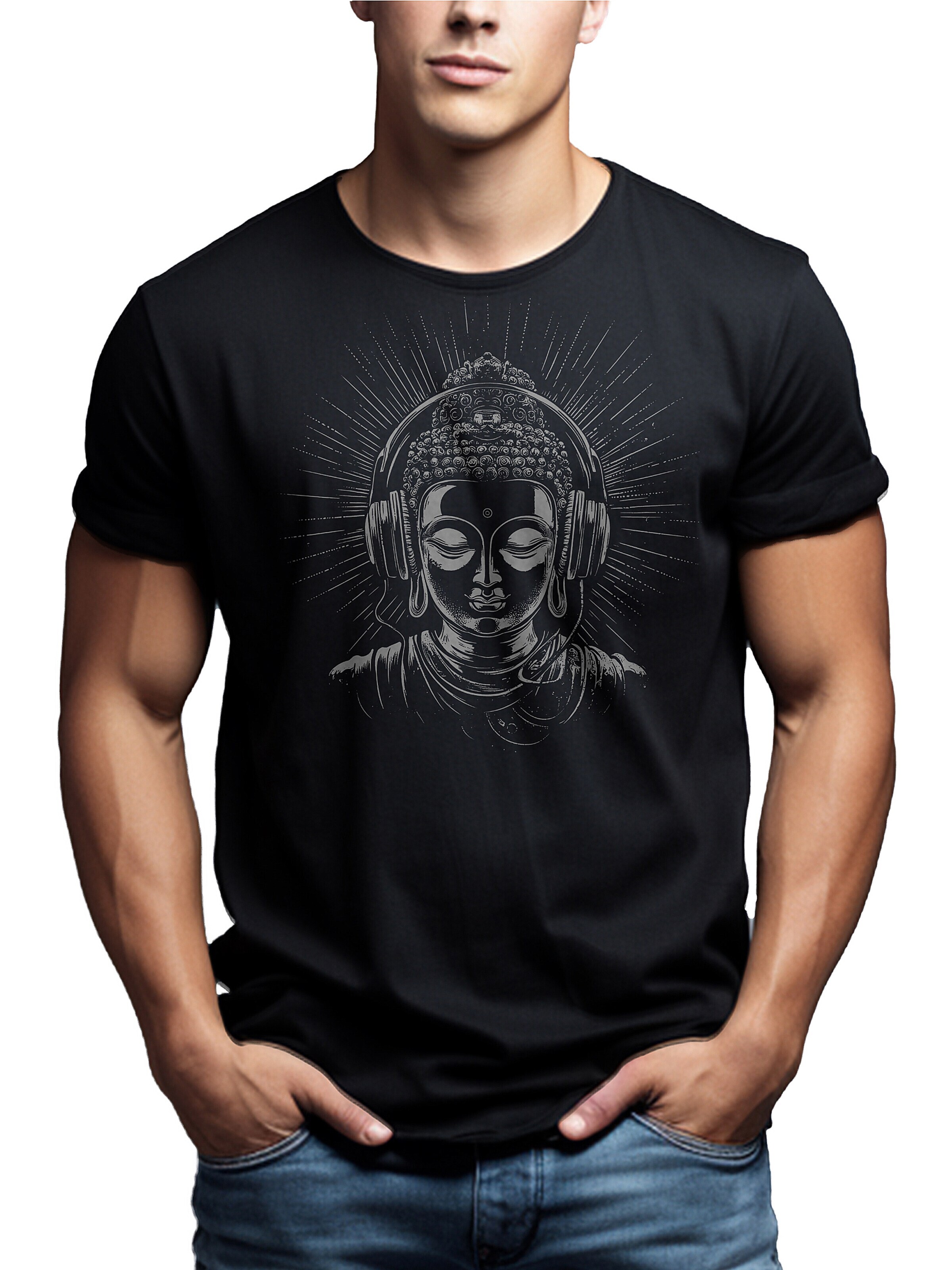 MAKAYA Shirt 'Buddha' in Black