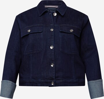 SAMOON Between-season jacket in Blue: front