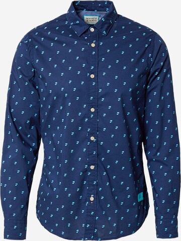 SCOTCH & SODA Regular fit Button Up Shirt in Blue: front