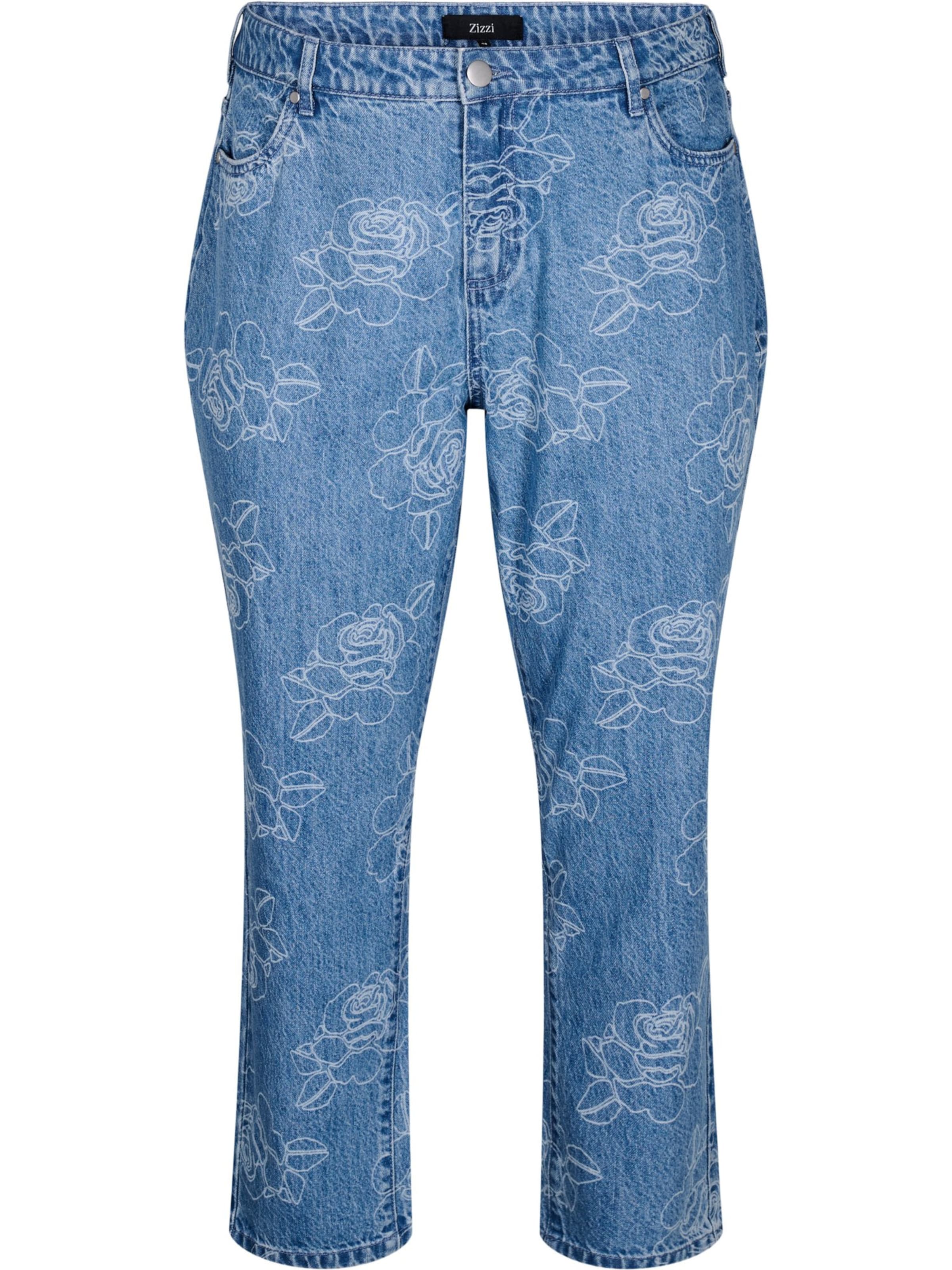 Regular Jeans 'MILLE' de la Zizzi pe albastru: față