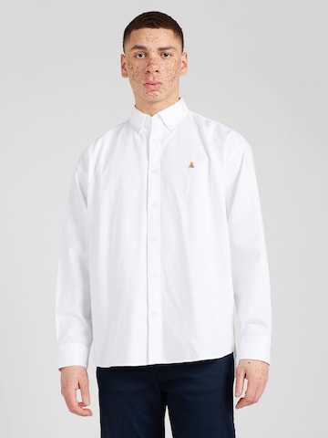 GAP Regular fit Button Up Shirt in White: front