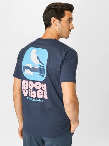 Cleptomanicx T-Shirt 'Good Vibes' in Blau