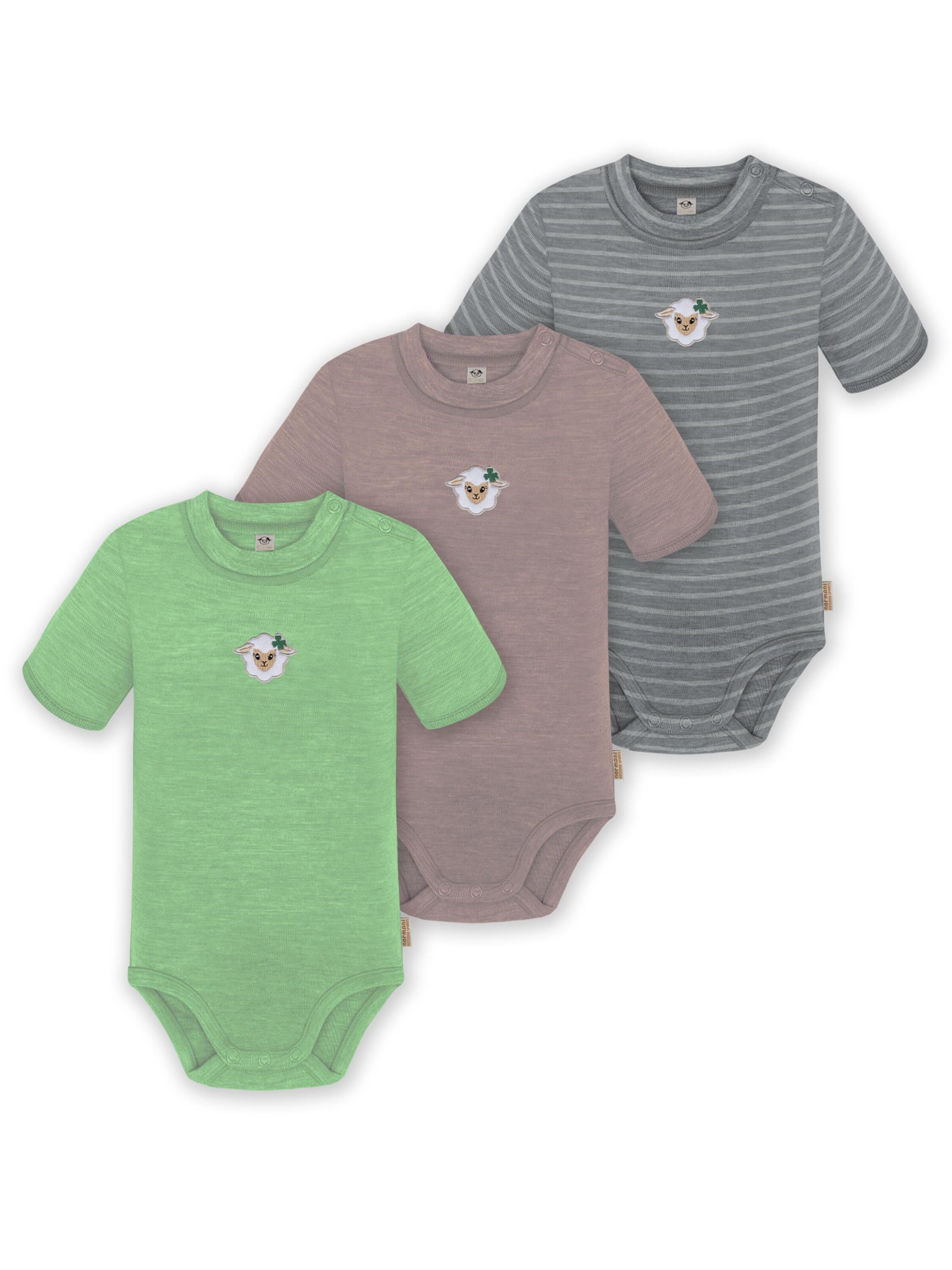 Barboteuse / body 'Tihoi' normani en marron : devant