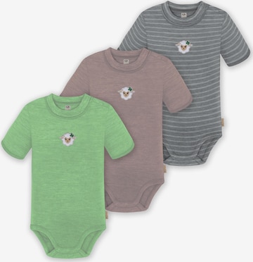 Barboteuse / body 'Tihoi' normani en marron : devant