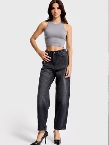 IT'S BASIC Loosefit Jeans 'JUNE RELAXED MID RISE JEANS' in Zwart