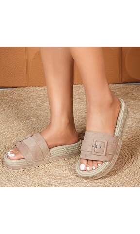 Ital-Design Pantolette in Braun
