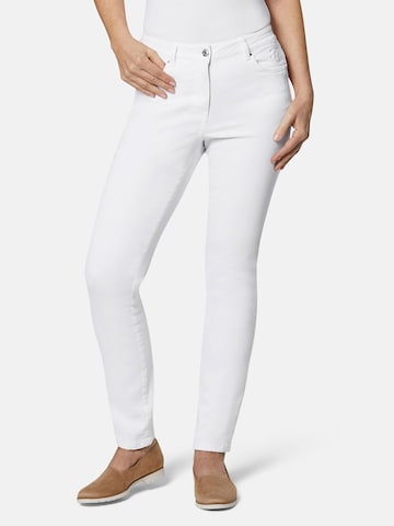 Goldner Slimfit Jeans in Weiß: predná strana