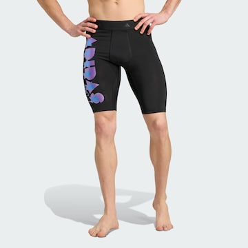 ADIDAS PERFORMANCE Skinny Sportbroek 'Adidas x Jeremy Scott' in Zwart: voorkant