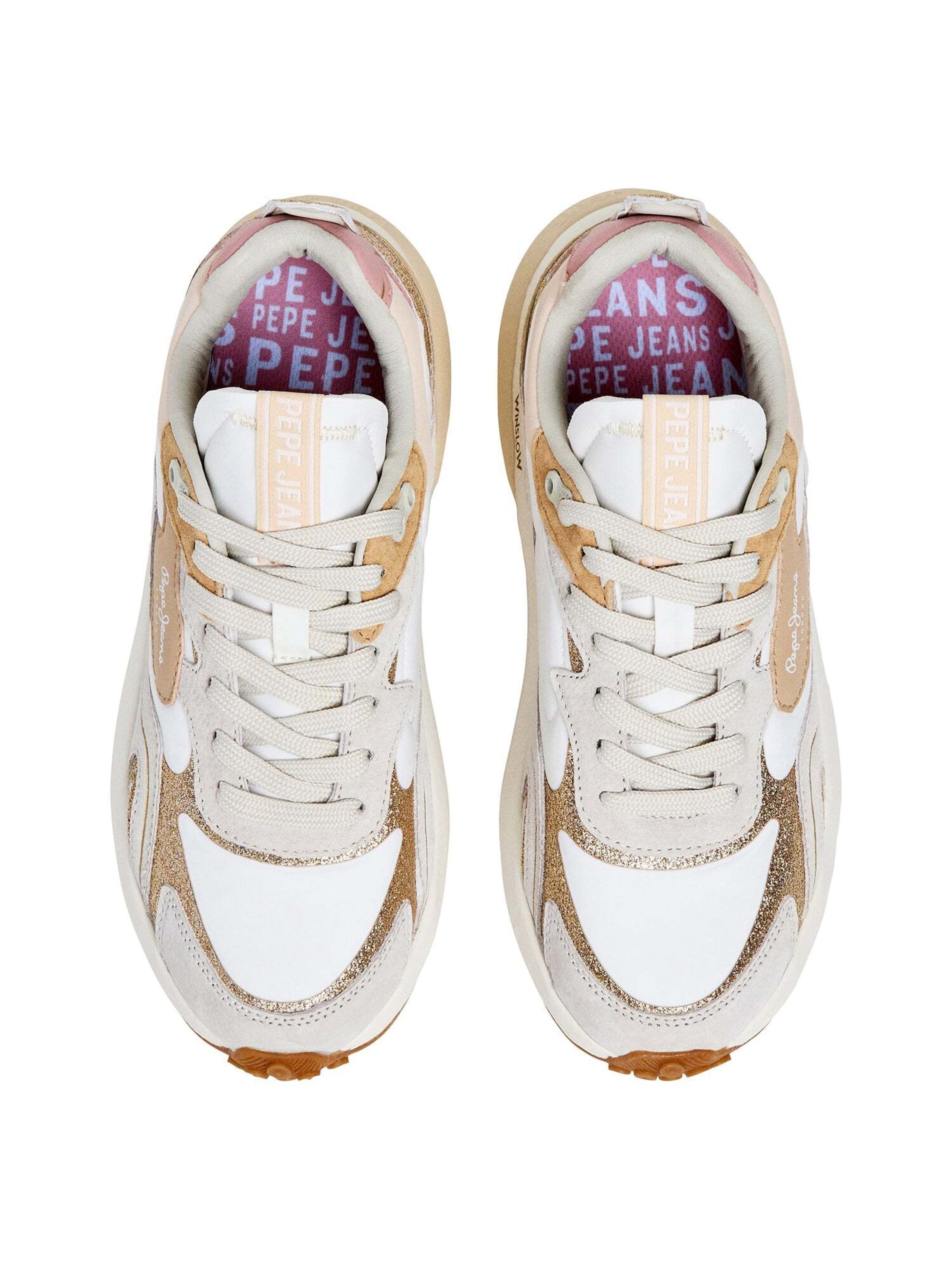 Sneaker bassa 'WINSLOW GLIT' di Pepe Jeans in beige