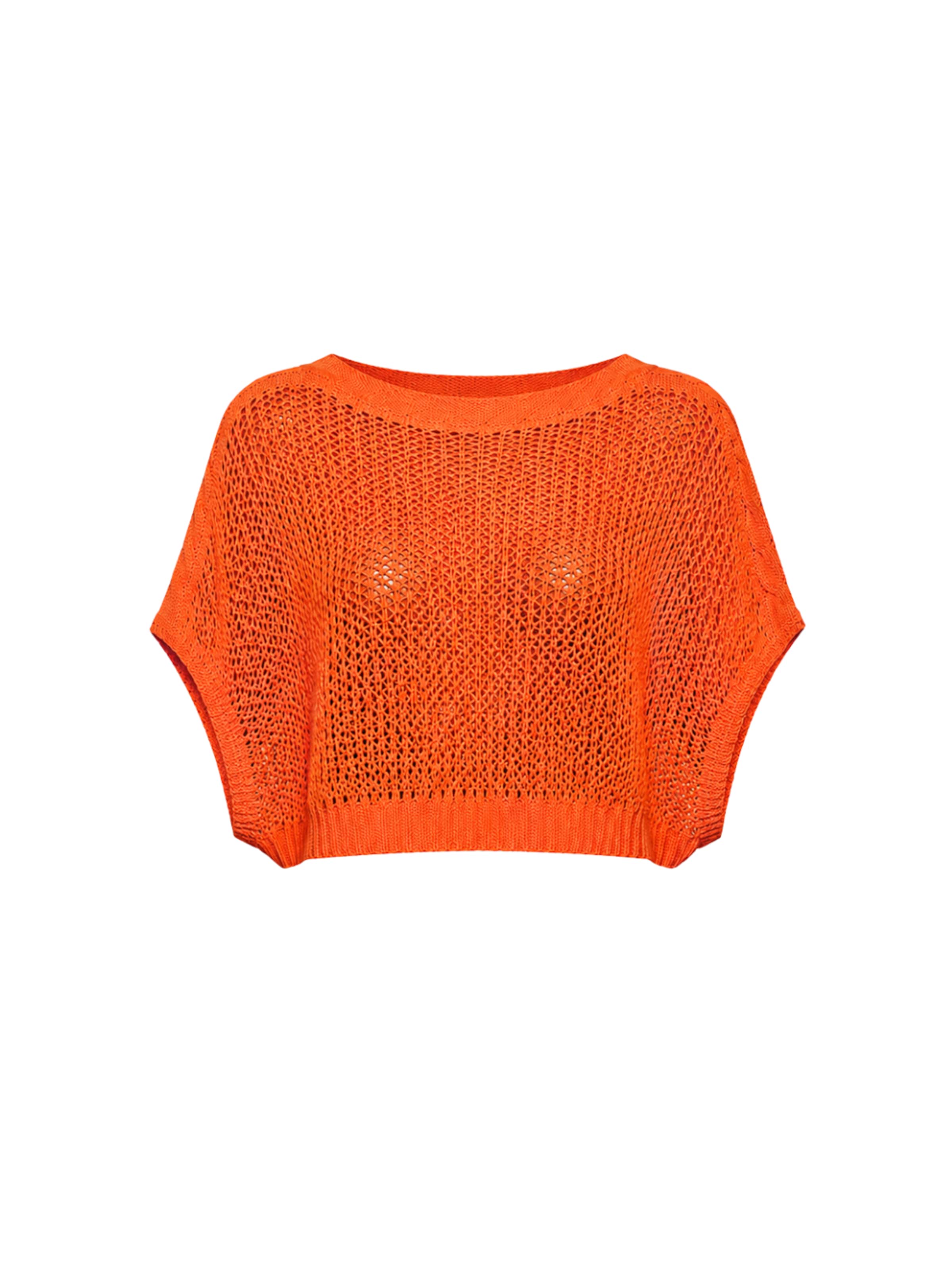 Süel knitwear Knitted top 'Birthday' in Orange: front