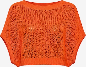 Süel knitwear - Top de punto 'Birthday' en naranja: frente