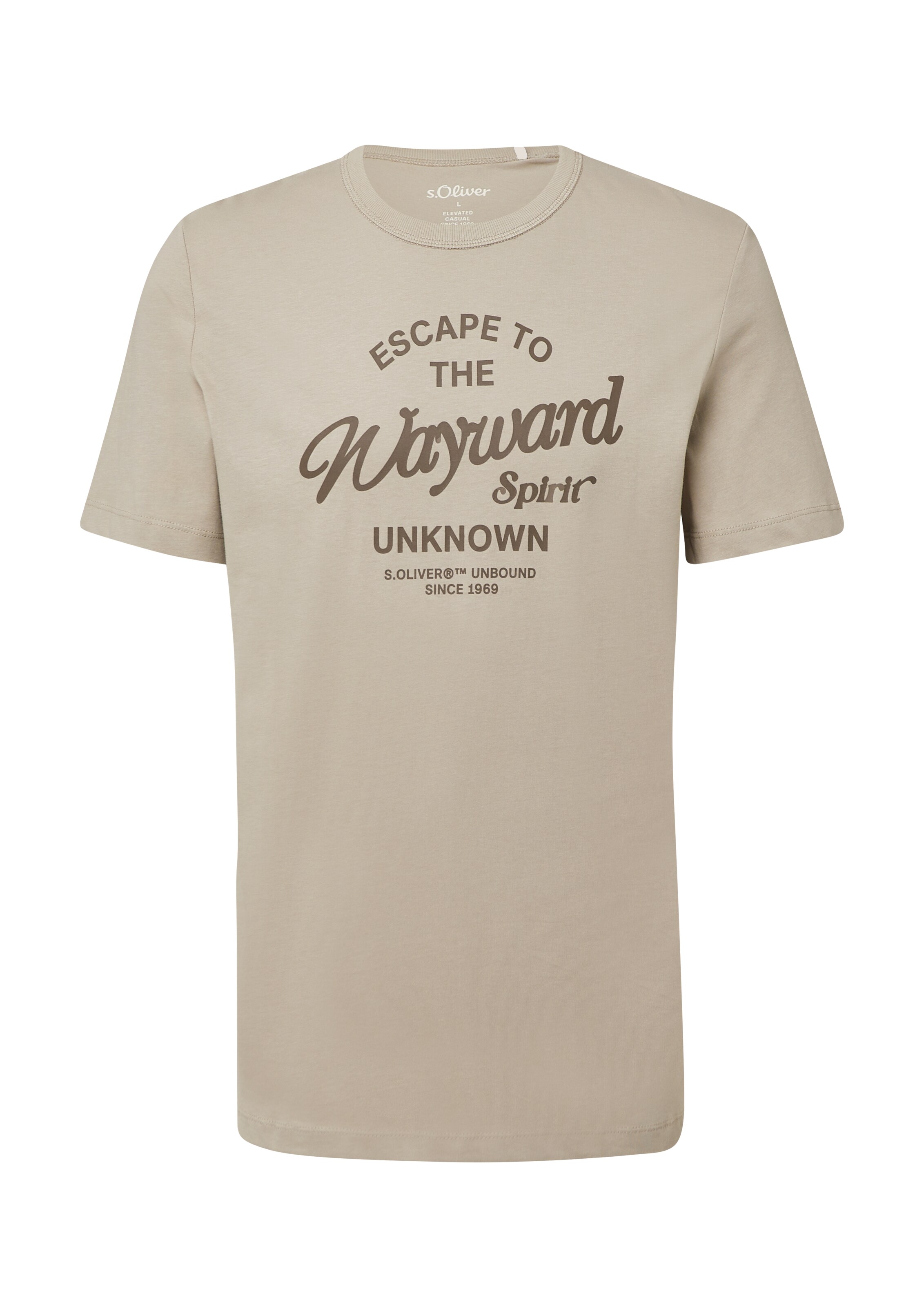 T-Shirt s.Oliver en beige : devant