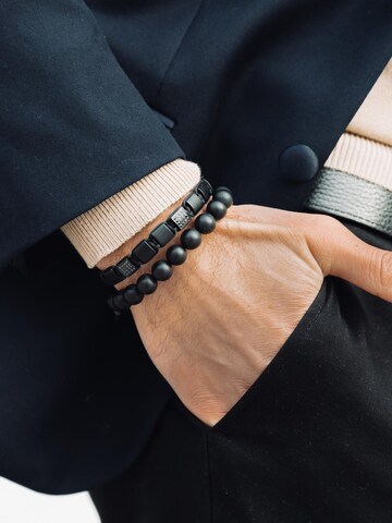 GT Collection Zapestnica 'Flat-Bead' | črna barva
