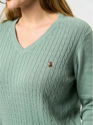 U.S. POLO ASSN. Trui 'Bell' in Groen