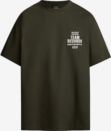 Red Bull Racing x Pepe Jeans Shirt 'Team Records' in Green: front