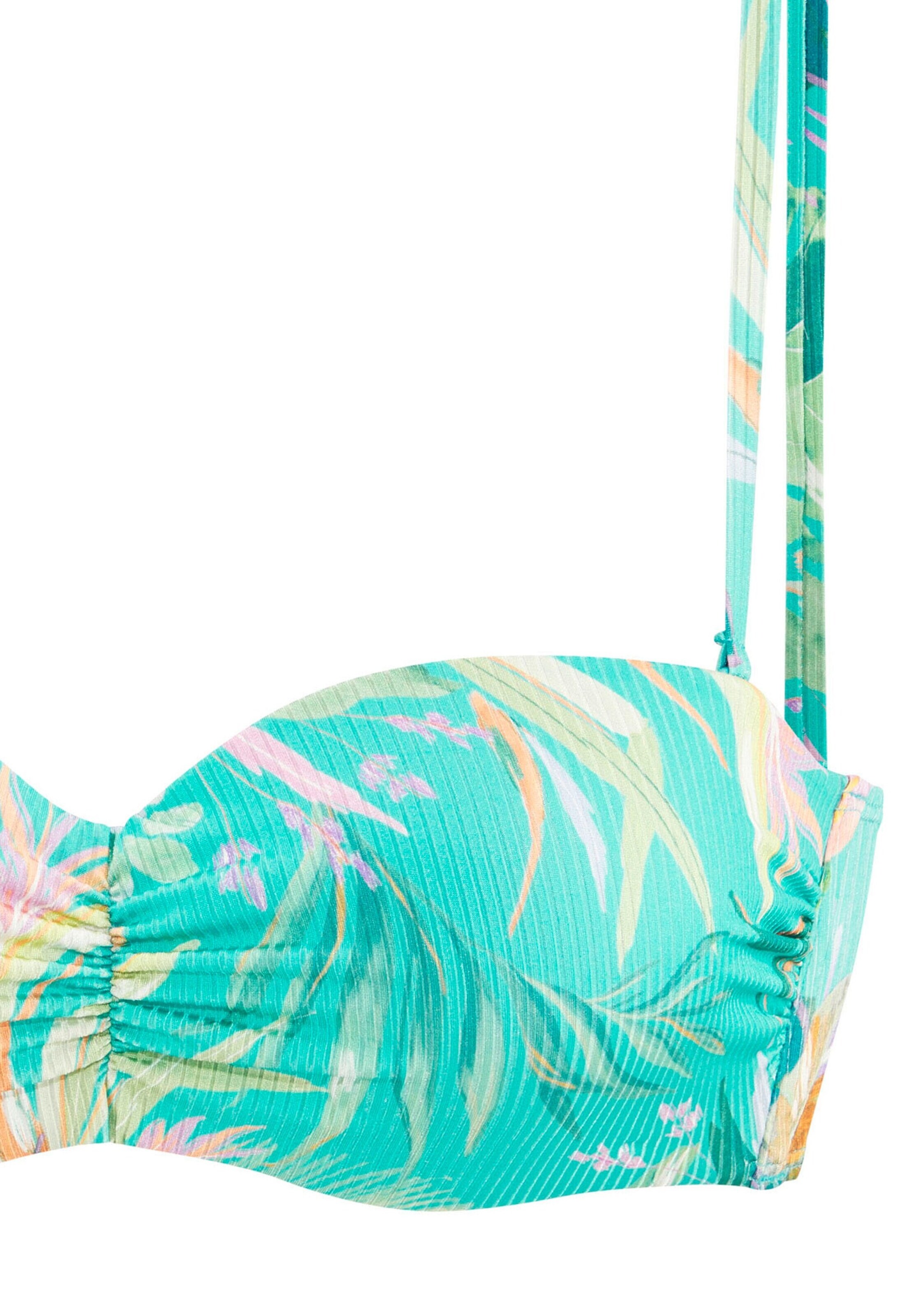 VENICE BEACH Bandeau Bikini Top in Green